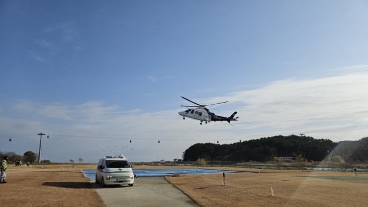 신한울 3·4호기 건설 현장 근로자, 닥터헬기 긴급 이송으로 생명 지켜